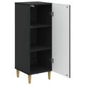 vidaXL Servírovacia skriňa Čierna 33 x 34,5 x 90 cm Kompozitné drevo