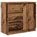 vidaXL Komoda so zásuvkou, staré drevo 71x35x65 cm, kompozitné drevo