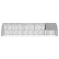 vidaXL kurací výbeh so strechou 2,5x10x2,25 m pozinkovaná oceľ