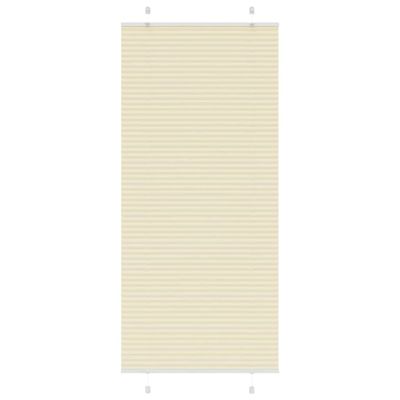 vidaXL Skladaná roleta krémová 90x200 cm, šírka látky 89,4 cm, polyester