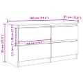 vidaXL TV skrinka Dub dymový 100x35x54 cm Konštrukcia dreva