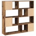 vidaXL skrinka na knihy/priehradka Old Wood 105x24x102 cm