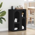 vidaXL Servírovacia skriňa ELST Čierna 59 x 35 x 80.5 cm