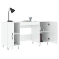 vidaXL Stôl lesklý biely 140x50x75 cm spracované drevo