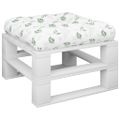 vidaXL Poduška na paletovú pohovku listový vzor 58x58x10 cm látka