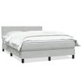 vidaXL Box Spring Posteľ s matracom Svetlosivá 160x220 cm Zamat