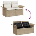 vidaXL Súprava záhradných pohoviek 6 ks 5-Počet miest Béžová a krémová