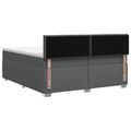 vidaXL Posteľ s boxspringom a matracom a LED Tmavosivá 200 x 200 cm