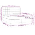 vidaXL Posteľ boxsping s matracom a LED krémová 180x200 cm látka