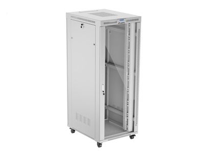 19'' Voľne stojúca racková skriňa 42U 800X1000 šedé sklenené dvere lcd lanberg (flat pack) V2
