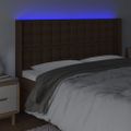VidaXL Čelo postele hnedé 147x16x118/128 cm umelá koža