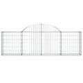 vidaXL Oblúkový gabionový kôš 18 ks 200x30x60/80 cm pozinkované železo