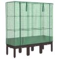 vidaXL Záhon s krytom na skleník ratanový vzhľad 120x40x140 cm