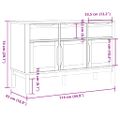 vidaXL Komoda FLORO vosková hnedá 114x43x74 cm borovicový masív