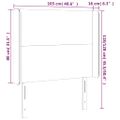 vidaXL Čelo postele so záhybmi zelené 103 x 16 x 118/128 cm látka