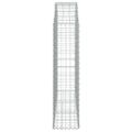 vidaXL Oblúkový gabionový kôš 150x30x120/140cm pozinkované železo