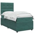 vidaXL Posteľ boxspring s matracom Tmavozelená 80 x 200 cm Zamat