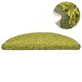 vidaXL Kobercové nášľapy na schody 15 ks zelené 56x17x3 cm