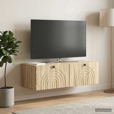 vidaXL Nástenná TV skrinka Dub sonoma 98 x 41 x 30 cm Kompozitné drevo