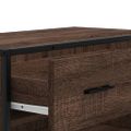 vidaXL Skrinka na topánky, hnedý dub 75x38x97,5cm kompozitné drevo+kov