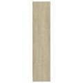 vidaXL Knižnica biela a farba dubu sonoma 80x24x108 cm drevotrieska
