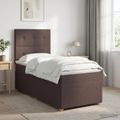 vidaXL Posteľ boxspring s matracom Tmavohnedá 80 x 200 cm Látka