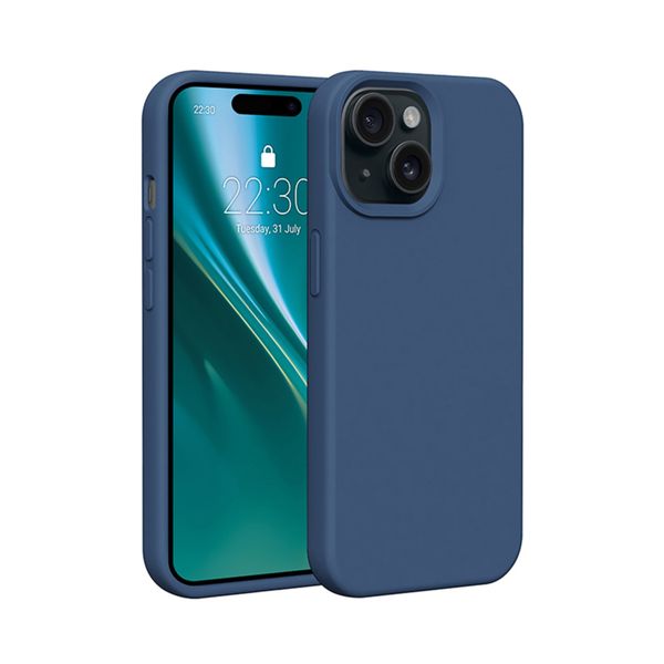 Silikónové puzdro Etteri pre iPhone 15 6,1" tmavomodré