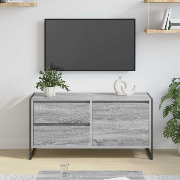 vidaXL TV skrinka Sivý Sonoma 100 x 36 x 49.5 cm Kompozitné drevo
