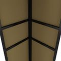 vidaXL Altánok s dvojitou strieškou 3x6 m, sivohnedý 180 g/m²