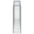 vidaXL Oblúkové gabiónové koše 10ks 300x50x160/180cm pozink. železo