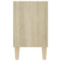 vidaXL TV stolík nohy z masívneho dreva dub sonoma 103,5x30x50 cm
