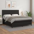 vidaXL Boxspring posteľ s matracom čierna 160x200 cm umelá koža