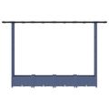 vidaXL Vyvýšený záhon s mriežkou a strechou Sivá 203 x 40 x 121 cm PP