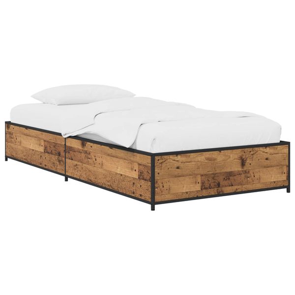 vidaXL Rám postele Staré drevo 80 x 200 cm Kompozitné drevo