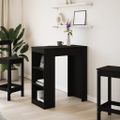 vidaXL Barový stôl a police čierny 95x47x103,5 cm kompozitné drevo