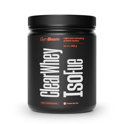 Clear Whey IsoFue - GymBeam, broskyňa ľadový čaj, 500 g