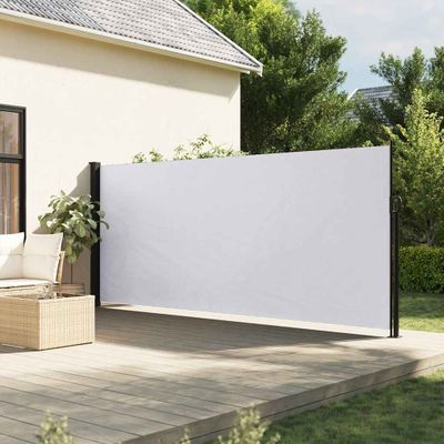 vidaXL Zaťahovacia bočná markíza, biela 180x300 cm