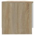 vidaXL TV stolíky 2 ks biele a sonoma 80x35x36,5cm spracované drevo