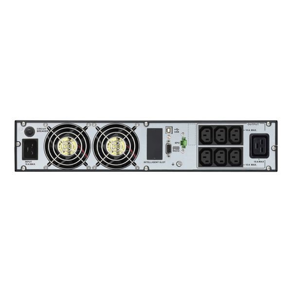 APC Easy UPS On-Line SRV RM 3000VA 2700W 230V with Rail Kit UPS záložní zdroj, rack 2U, 3000 VA/2700 W, online double-conversion, LCD, RS-232, USB, Intelligent Slot, rail kit, 438 × 86 × 63