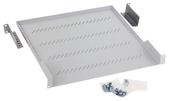 Triton Polička s perforací 1U/450mm, max.nosnost 40kg, šedá Police, s perforací 1U, 450mm, max. nosnost 40kg, šedá