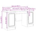 vidaXL Stôl Staré drevo 142,5 x 50 x 75 cm Kompozitné drevo