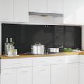 vidaXL Kuchynský obklad 2 ks Čierna 100 x 60 cm tvrdené sklo