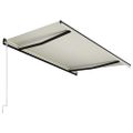 vidaXL Automaticky zaťahovacia markíza 400x300 cm krémová