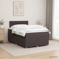 vidaXL Posteľ boxspring s matracom Tmavohnedá 120 x 190 cm Látka