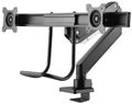 Neomounts Select  NM-D775DXBLACK / Flat Screen Desk mount (10-32") desk clamp/grommet / Black Držák, VESA, stolní, pro 2 ploché monitory, úhloprícka 10"-32", náklon 20°, otácení 360°, rotace 360°, nosnost 16kg, cerný