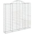vidaXL Oblúkové gabiónové koše 13 ks 200x30x180/200 pozinkované železo