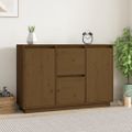 vidaXL Komoda medovo-hnedá 111x34x75 cm masívne borovicové drevo