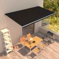 vidaXL Ručne zaťahovacia markíza 600x300 cm antracitová