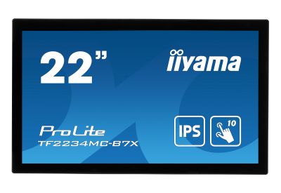 22'' iiyama TF2234MC-B7X: IPS, FullHD, capacitive, 10P, 350cd/m2, VGA, DP, HDMI, IP65, čierny