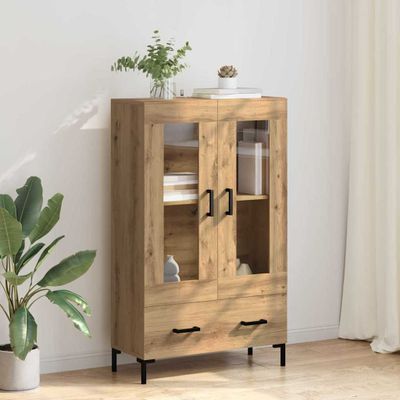 vidaXL Highboard Remeselný dub 69,5 x 31 x 115 cm Kompozitné drevo